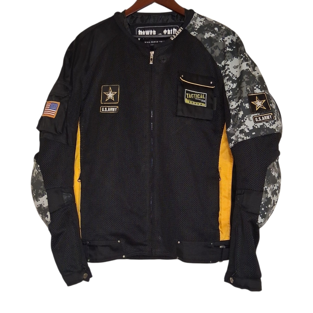 Power Trip Delta US Army Motorcycle Jacket Coat Men's Sz XXL